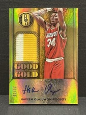 Hakeem Olajuwon Auto Patch 2014-15 Panini Gold Standard Gold As Gold /25 GU HOF