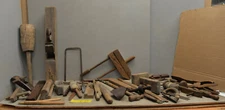 Antique cooper tool lot wood block & molding plane marking specialty vintage C0