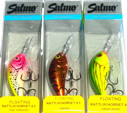 Salmo 4.5 F Rattlin' Hornet Crankbaits   (Lot of 3-4.5-3-0513)