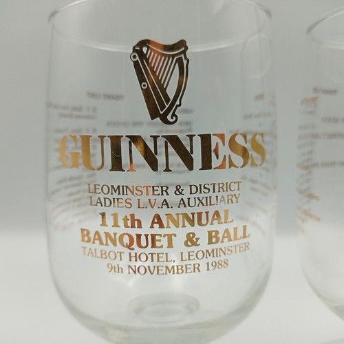 2 x Guinness Annual Banquet & Ball Leominster 1988 Half Pint Glass - Foto 2 di 13