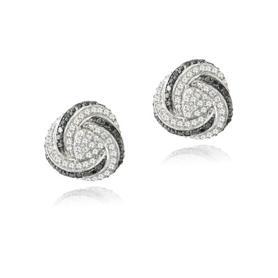 Silverspeck 925 Sterling Silber Love Knot Ohrstecker mit Diamant