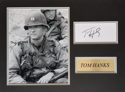 TOM HANKS signiertes 16x12 Foto Display SPAREN PRIVAT RYAN COA