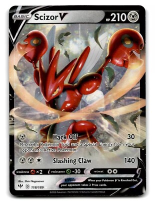 Pokémon TCG Scizor V Darkness Ablaze 118/189 Holo Ultra Rare NM/M