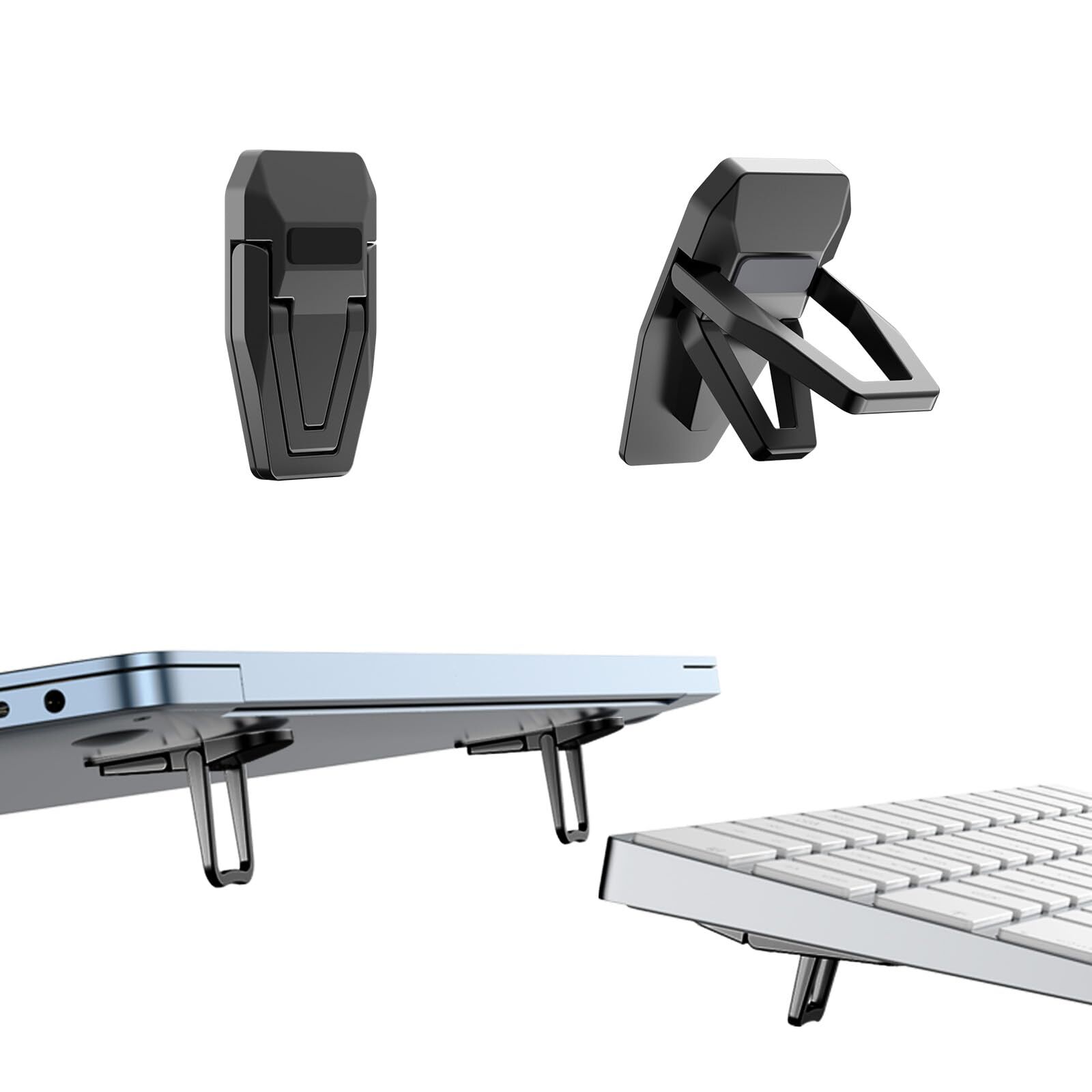 Foldable Zinc Alloy Keyboard Stand for Desk with 2 Adjustable Height Options
