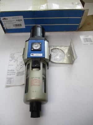 NITRA AFR-4433-A, FILTER REGULATOR 1/2'' NPT AUTO DRIAN, GAUGE, 40 MICRON,