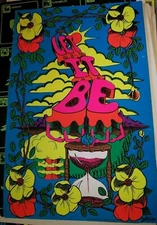 LET IT BE VINTAGE 1970 HEADSHOP BLACKLIGHT PRO ARTS INC POSTER By J VAUGHN