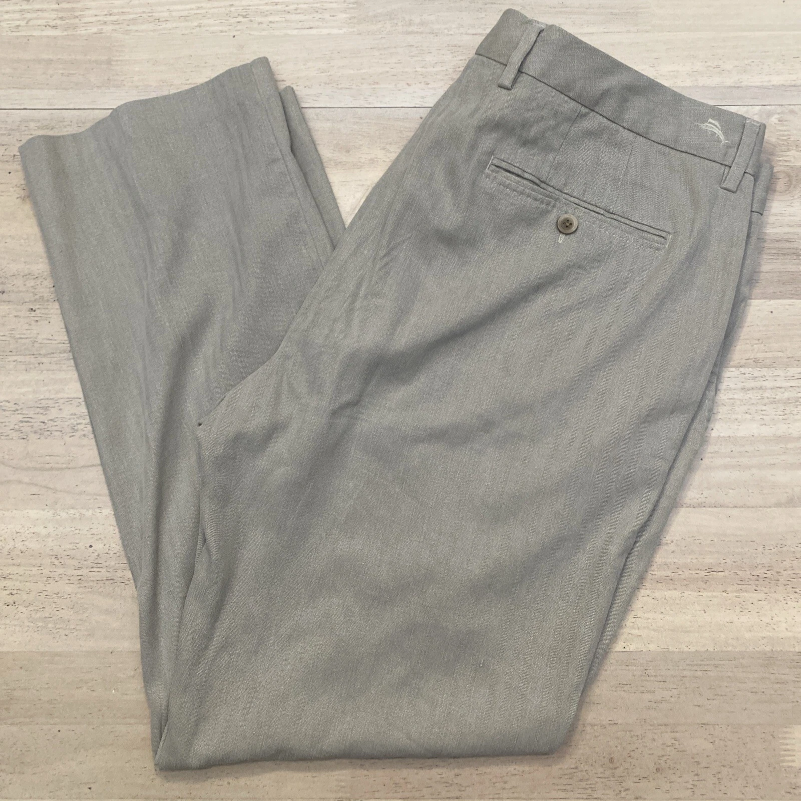 Tommy Bahama Pants Silk Cotton Blend Beige 38x30