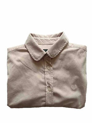 FRED PERRY Samt Hemd Rosa Damen Gr. M