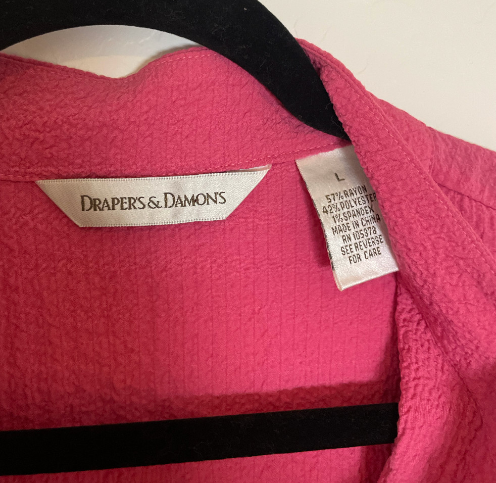 Bubblegum Button Down Chic Glam Beachy Beach Hips… - image 3