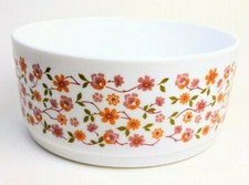 Retro Arcopal French Milk Glass FruitBowl Scania Pattern Good Condition