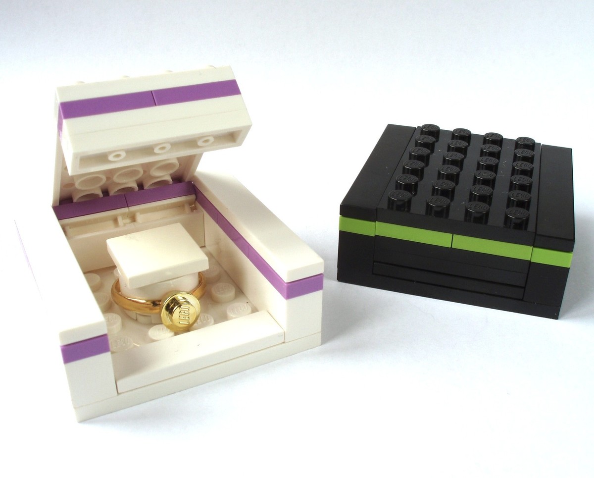 Ring Gift Box, made from LEGO brcks engagement wedding bride