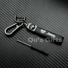 Jeep Genuine Leather Keychain US Seller Free Shipping