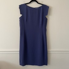 MM Lafleur Sarah Shift Dress French Blue Size 10 Business Career Classic Stretch