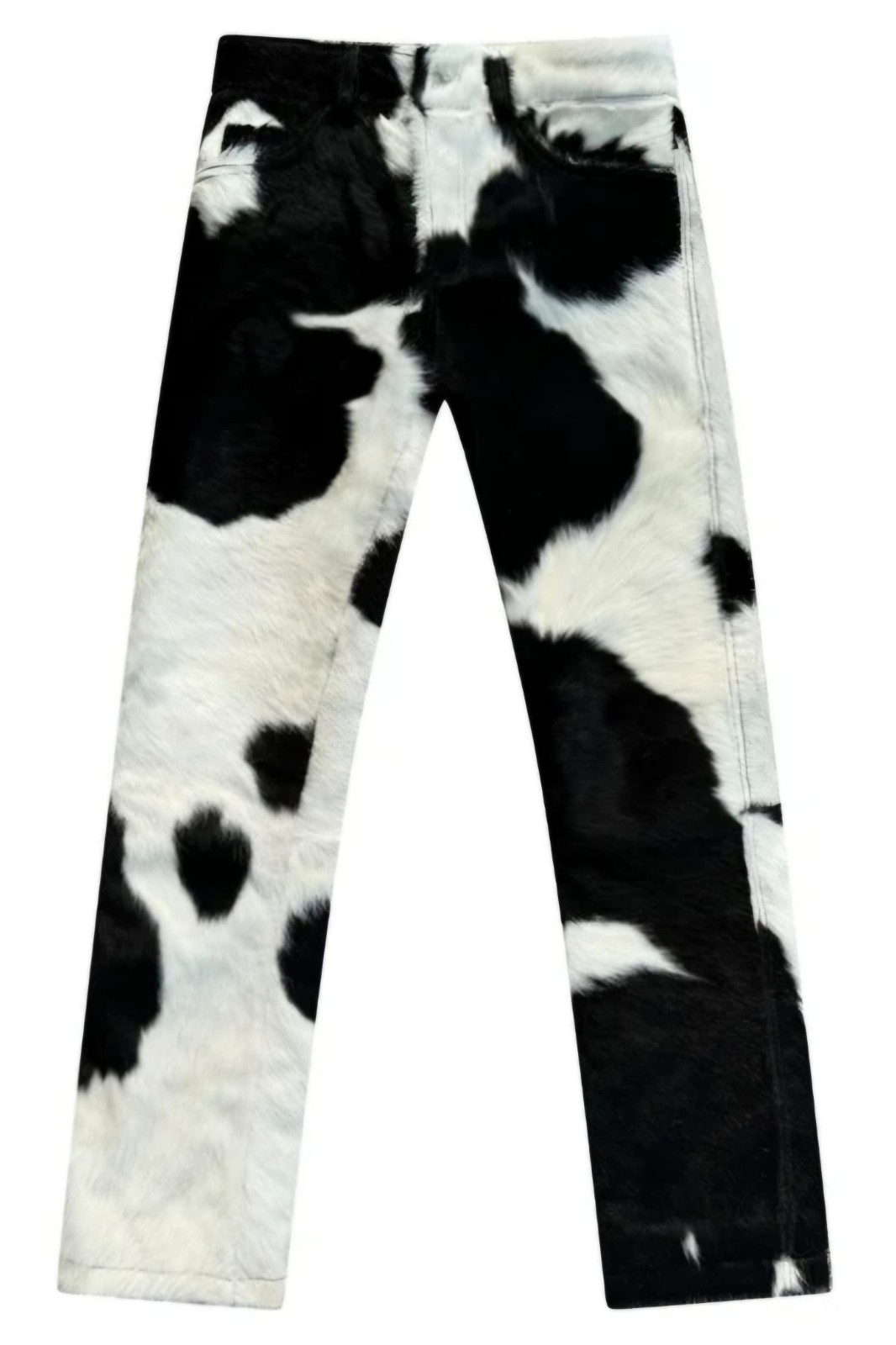 Genuine Cowhide Leather Pants | Natural Hair-On Cow Skin Western Style Pant