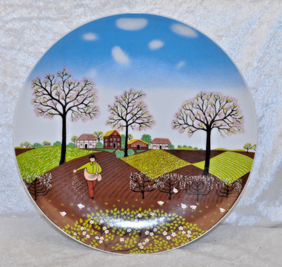 Fürstenberg - Wand /  Sammelteller -  Frühling   - ca.24,5 cm im Ø