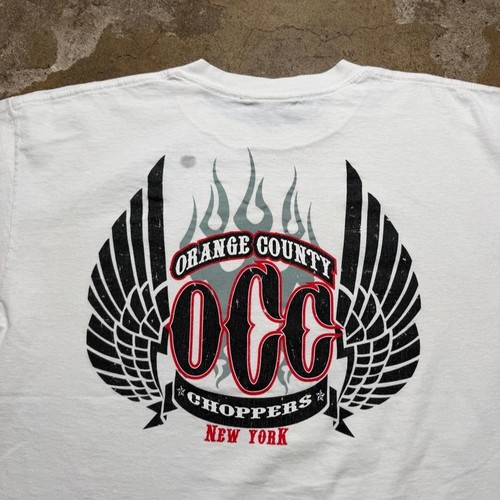 Vintage Y2K Orange County Choppers New York White T Shirt