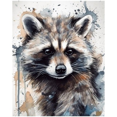 Paint by Numbers Kit for Adults Beginners, Raccoon Paint by Number for Adult - 1