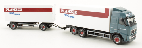 Volvo Refrigerated Trailer Train "Planzer Food Cargo" Herpa 906524 1:87 H0 Original Packaging [ME2-D5] - Picture 2 of 3
