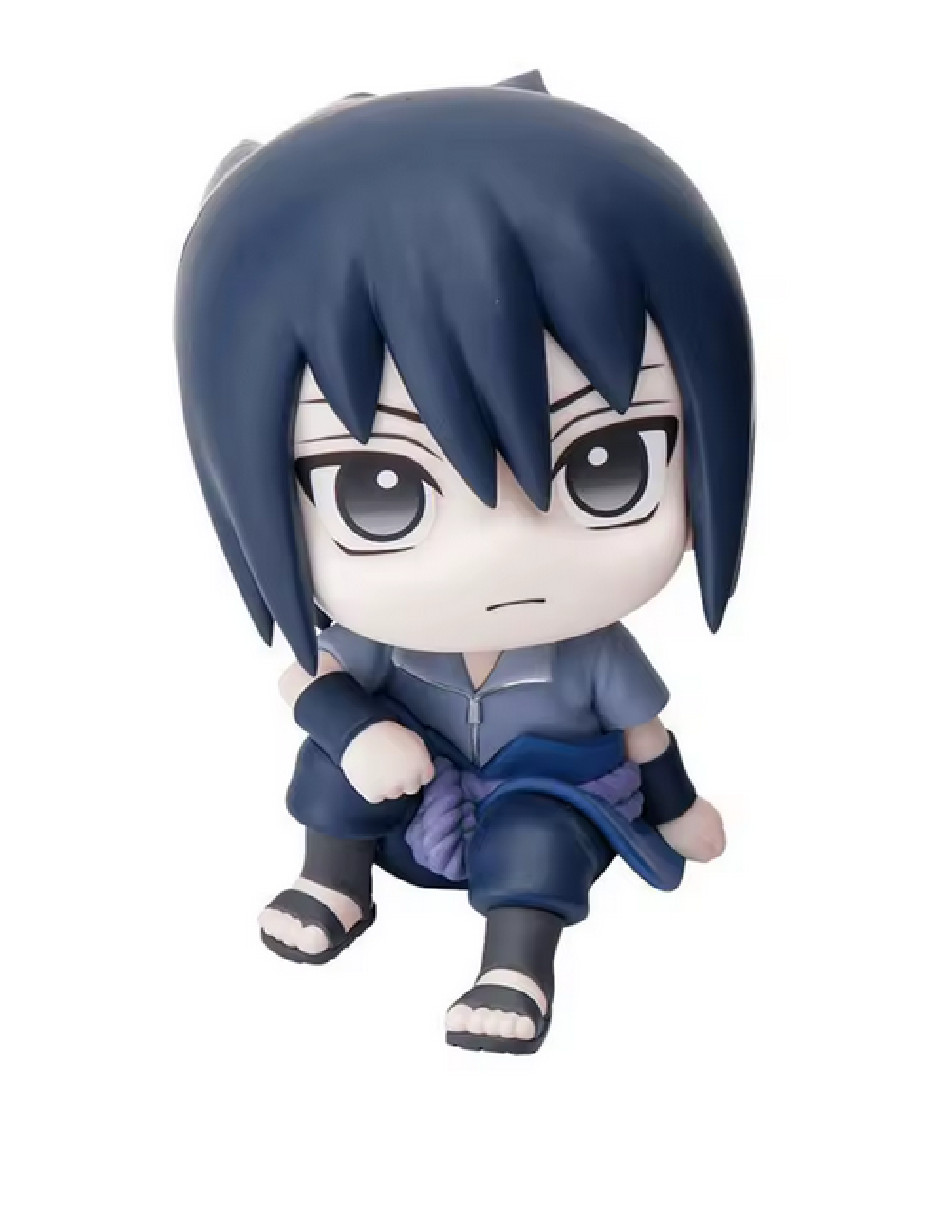 Figurine Sasuke Itachi 10cm modèle réduit Q Figural en plastique rigide noir et bleu