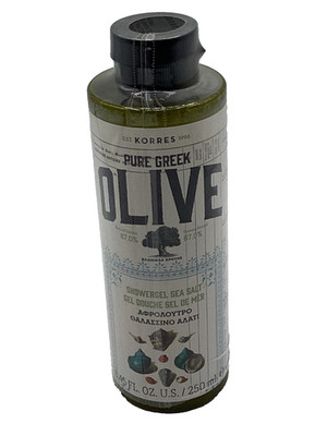 Korres Pure Greek Olive Shower Gel -Sea Salt 8.45 oz /250 ml New+ Sealed!