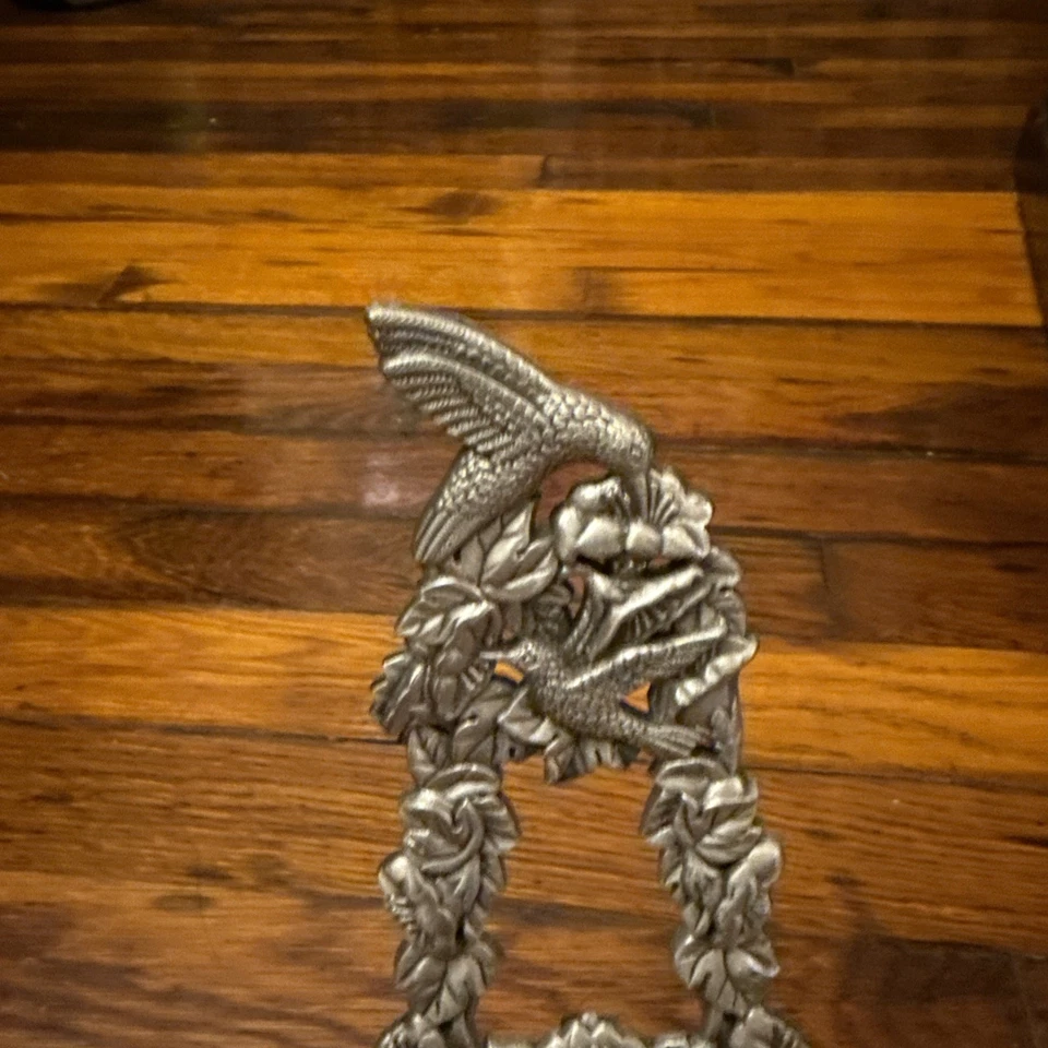 Caballete/soporte colibrí de peltre, soporte para plato/imagen decoración Foto 4 de 4