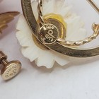 Vintage 1/20 14K Gold Filled Rose Brooch & Screw Back Earrings Matching Set — photo 8