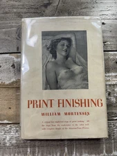 1938 Vintage Photography Book “Print Finishing” Dust Jacket, Illustrated