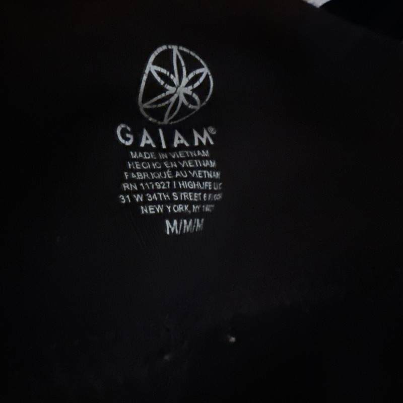 Gaia Verena Black High-Rise Yoga Leggings M/M Elastic Waist Ankle
