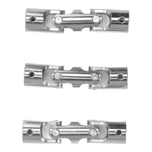 3Pcs 6mm To 6mm Inner Dia 2 Section Rotatable U Joint Coupler Metal Steel Uni AU - Picture 7 of 12