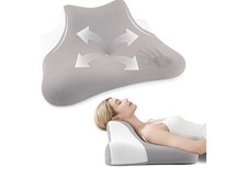 Reading Pillow Memory Foam Bed Wedge Back Support Cushion Gray
