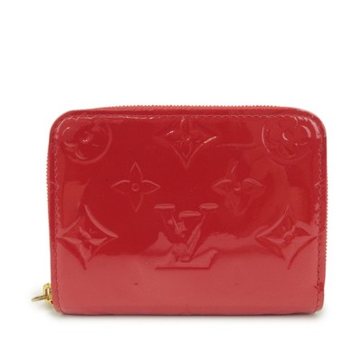 Louis Vuitton Monogram Vernis Zippy Coin Purse Pomme d'Amour M93608 Used F/S