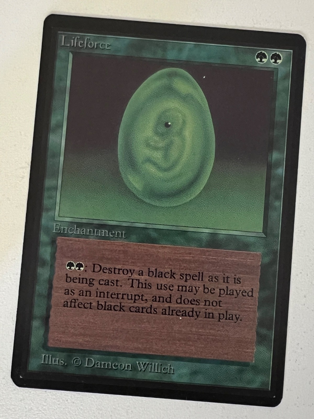 Magic the Gathering MTG Beta Lifeforce LP  (Beta Bob)