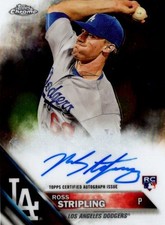 Ross Stripling signed baseball card 2016 Topps Chrome #RARS Rookie Certified