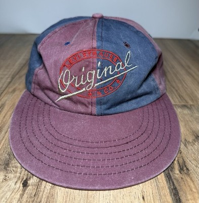 RARE Vintage 80s 90s Levi Strauss Co Baseball Cap Adjustable SnapBack Faded