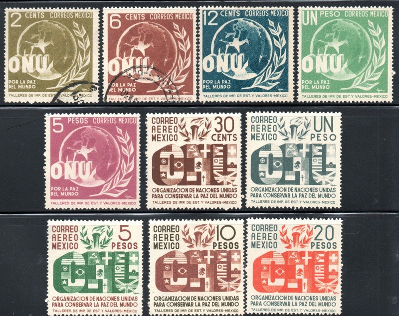 Sc. 813-17, C158-62 MH / two stamps Used