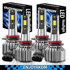 9005 9006 LED Headlight Kit 10000K Combo Bulbs High Low Beam Super Bright White