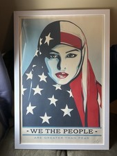 Firmado Shepard Fairey We The People Greater Than Fear 24x36 impresión offset Obey