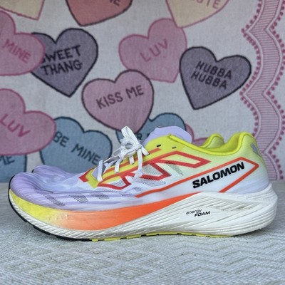 Size 12.5 - Salomon Aero Volt 2 Running Shoes Turmeric Yellow Fiery Red Mens