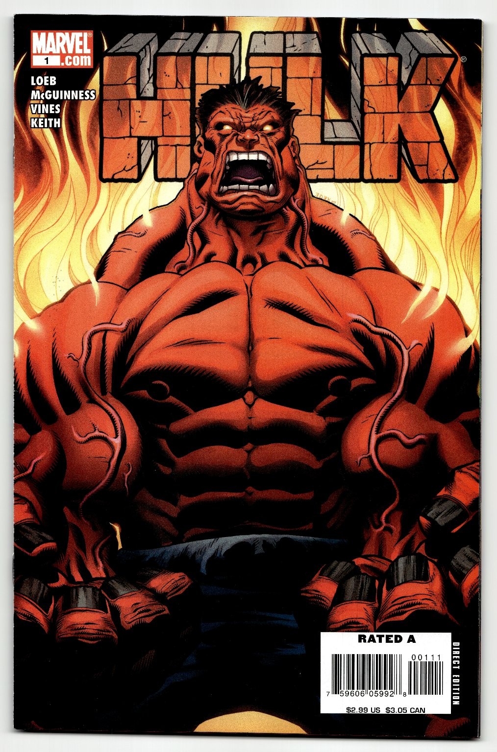 Hulk #1 Marvel Red Hulk McGuinness Modern Age 2008 1st App
