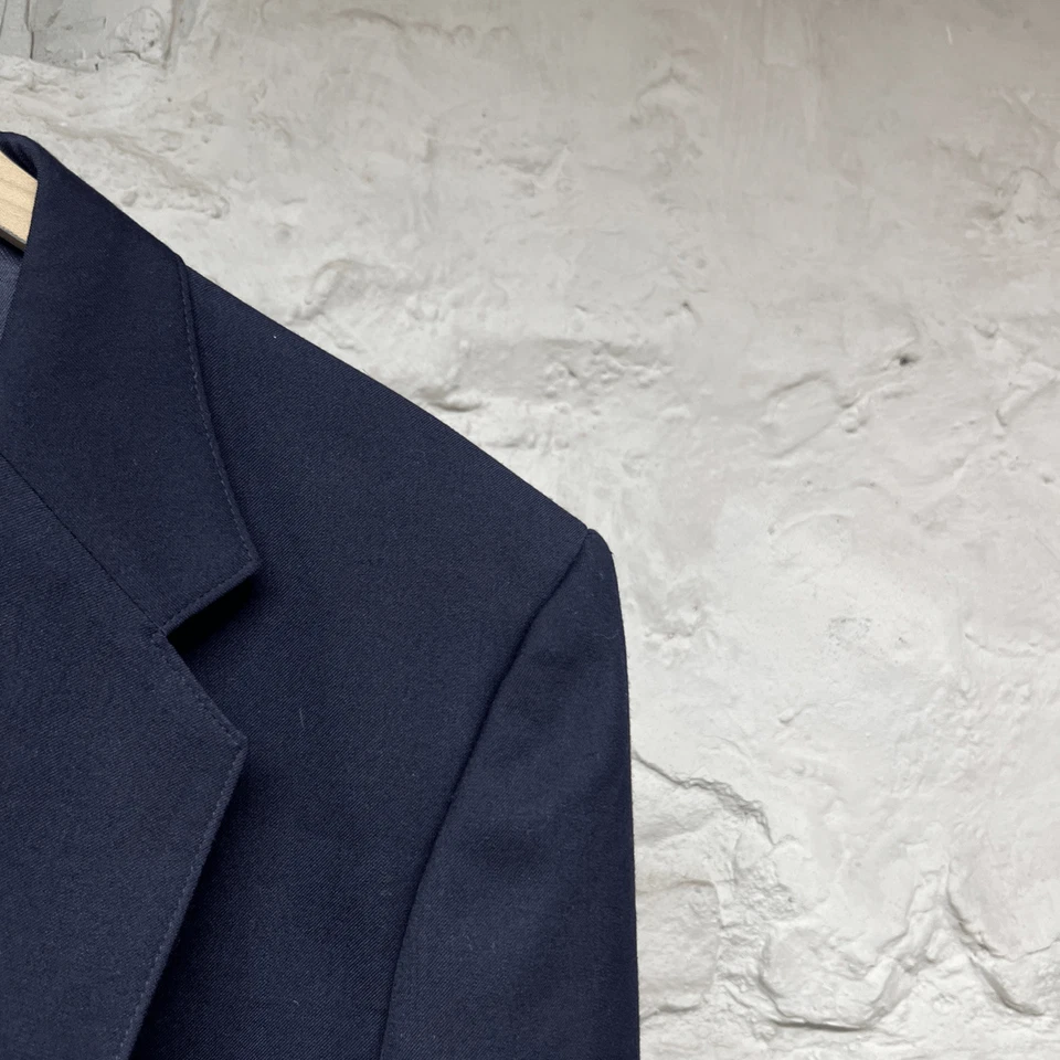 Circle S Blazer Mens 48L Western Navy Blue Sport Coat Blazer Made In USA Vintage - Image 2 of 4