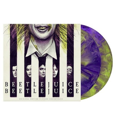 OST 'Beetlejuice Beetlejuice' 2x12'' Green / Purple Hand Pour Vinyl - NEW