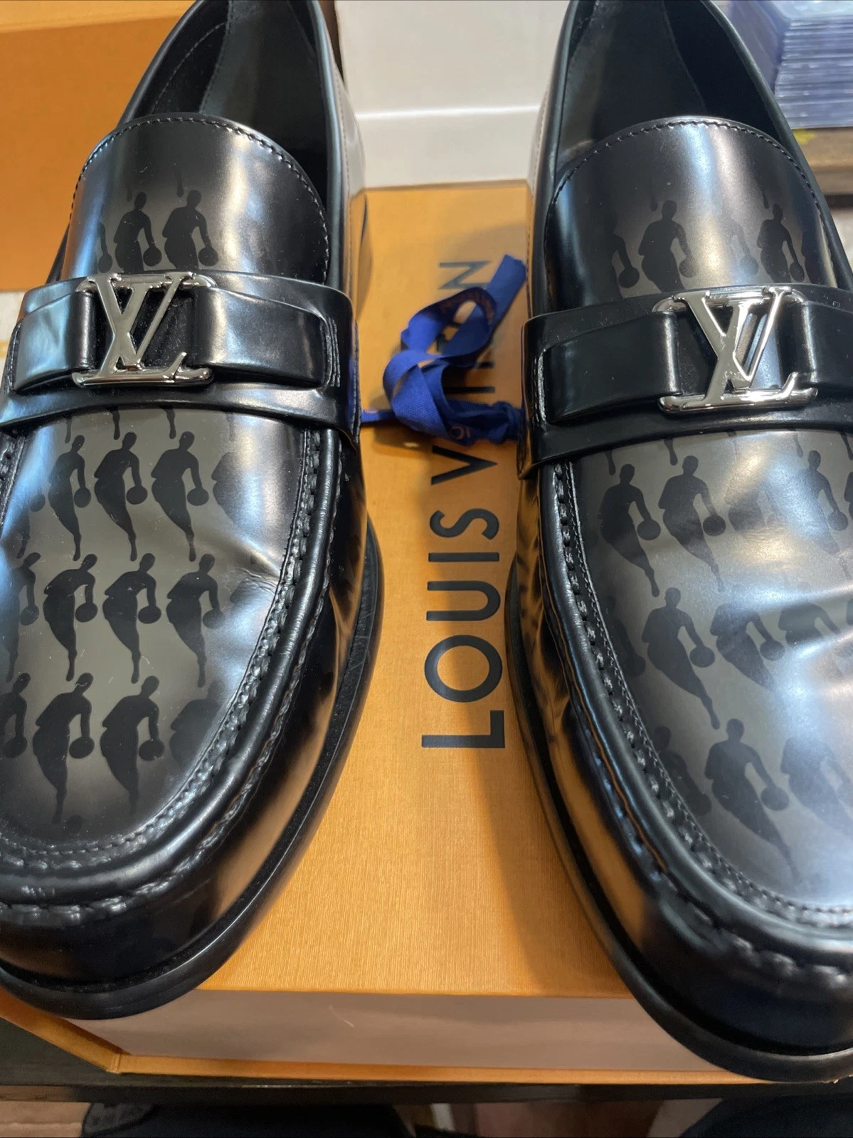 LOUIS VUITTON（LV） Rare scarpe mocassini da uomo Louis Vuitton x NBA Monogram taglia LV UK 8 5 o US 9 5