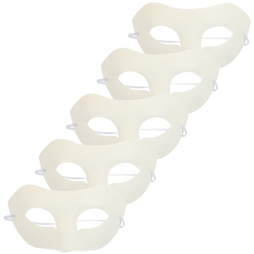 5 Stück Blanko Maske DIY Papier Masken Karneval zum Dekorieren Kind weiß Cosplay - Bild 6 von 12