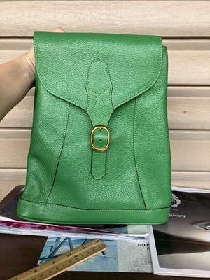 NEW Genuine Leather Green Italian Backpack Genuine leather backpack for woman Monte Argentella, color  main image 4