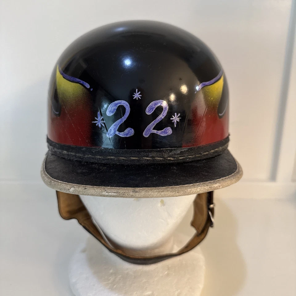 Casco de colección AGV Valenza cabeza de nudillo Panhead Chopper Bobber Scooter Italia RARO Foto 2 de 4