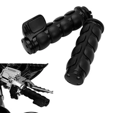 Black Motorcycle 1" Handlebar End Hand Grips For Harley Sportster XL1200 XL883