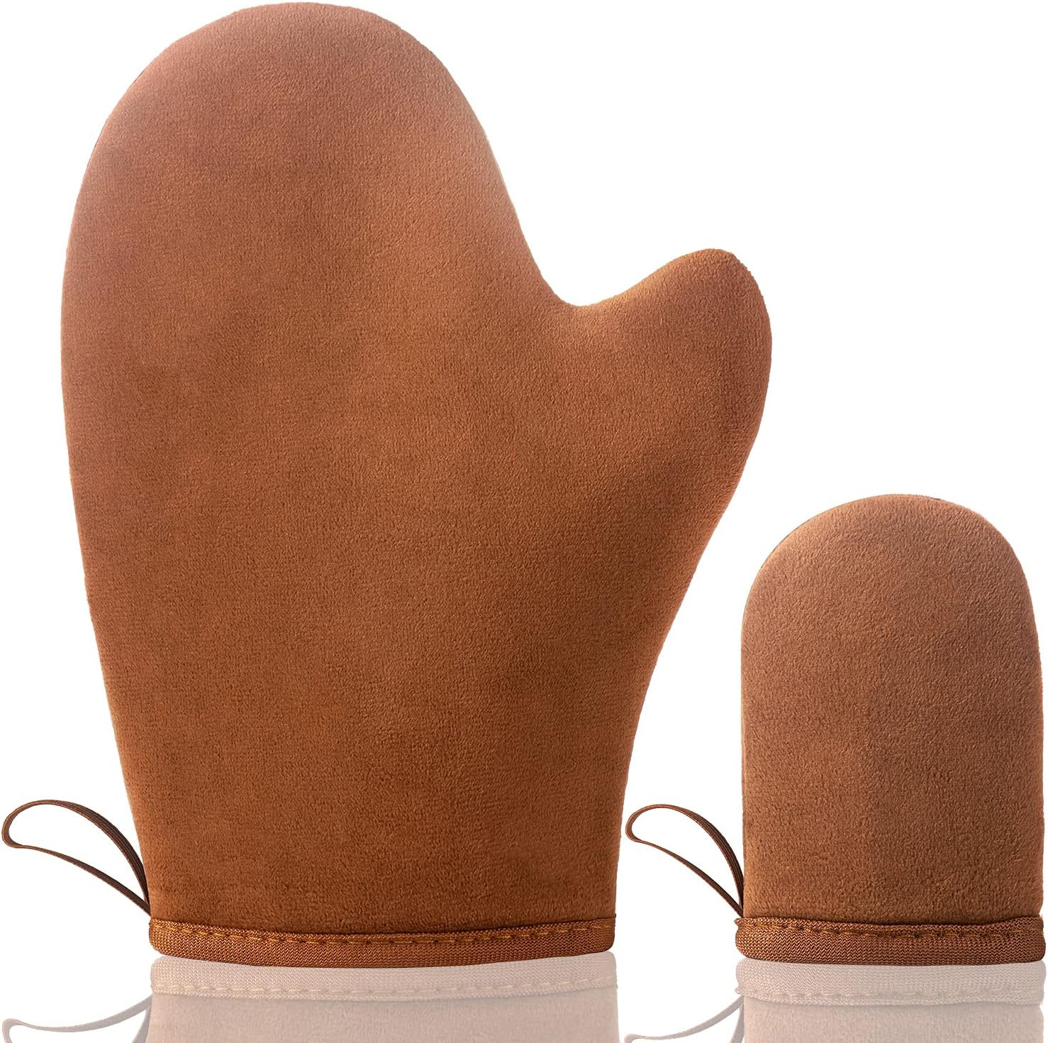 2 Pack Self Tanning Mitt Applicator – Ultra Soft Sunless Tanner Gloves with Thum