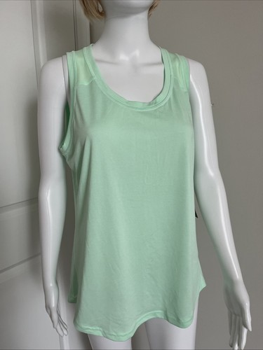 NWT Women’s Tek Gear Dry Tek Mint Tank Top Athletic Large Polyester Round Neck