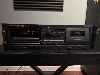 TASCAM CD-A500 CD Player Cassette Deck Combo Rackmount Stereo Tested Working