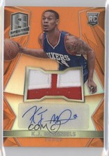 2014-15 Panini Spectra Jersey Orange Prizm /25 KJ McDaniels #126 Rookie Auto RC